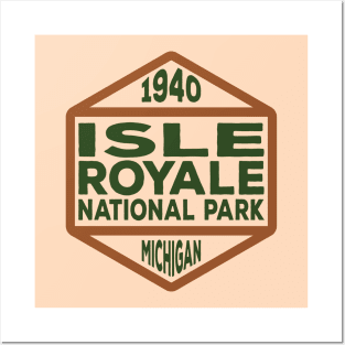 Isle Royale National Park badge Posters and Art